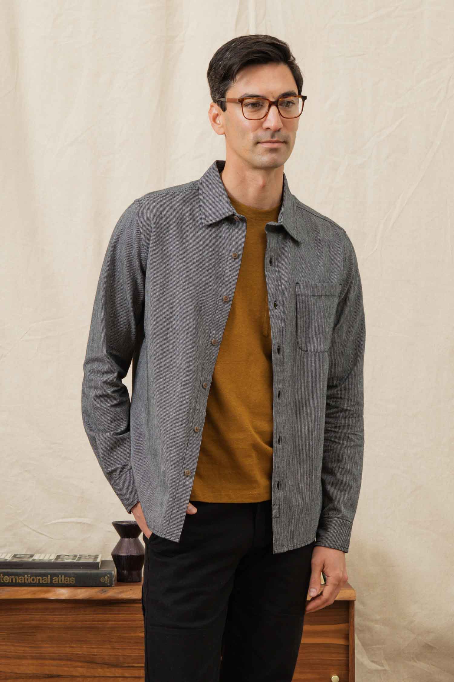 Bridge & Burn Jude Shirt / Onyx Stripe