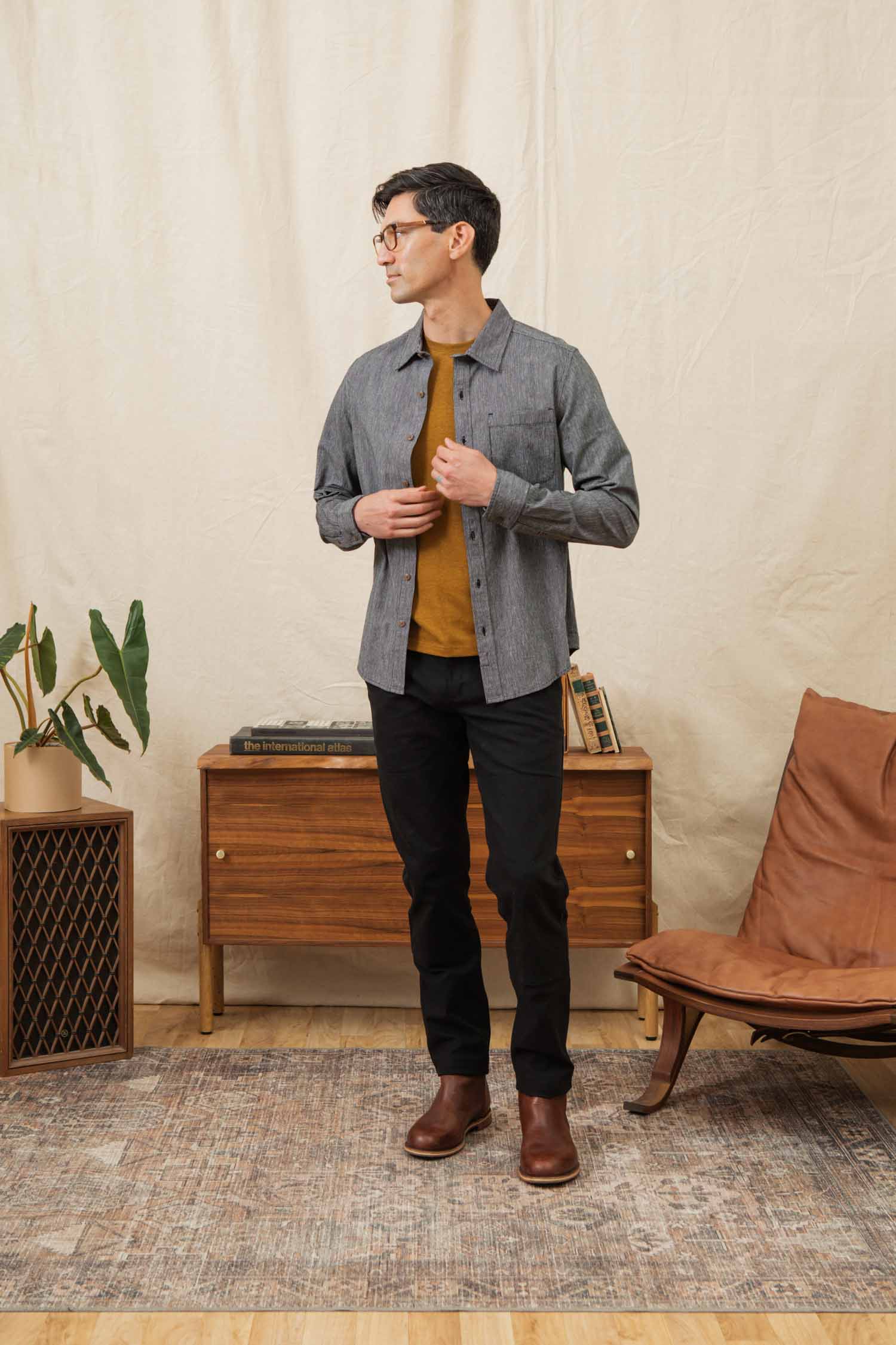Bridge & Burn Jude Shirt / Onyx Stripe