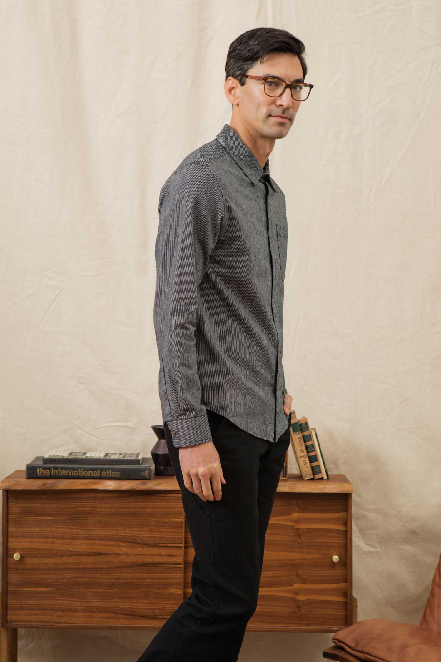 Bridge & Burn Jude Shirt / Onyx Stripe