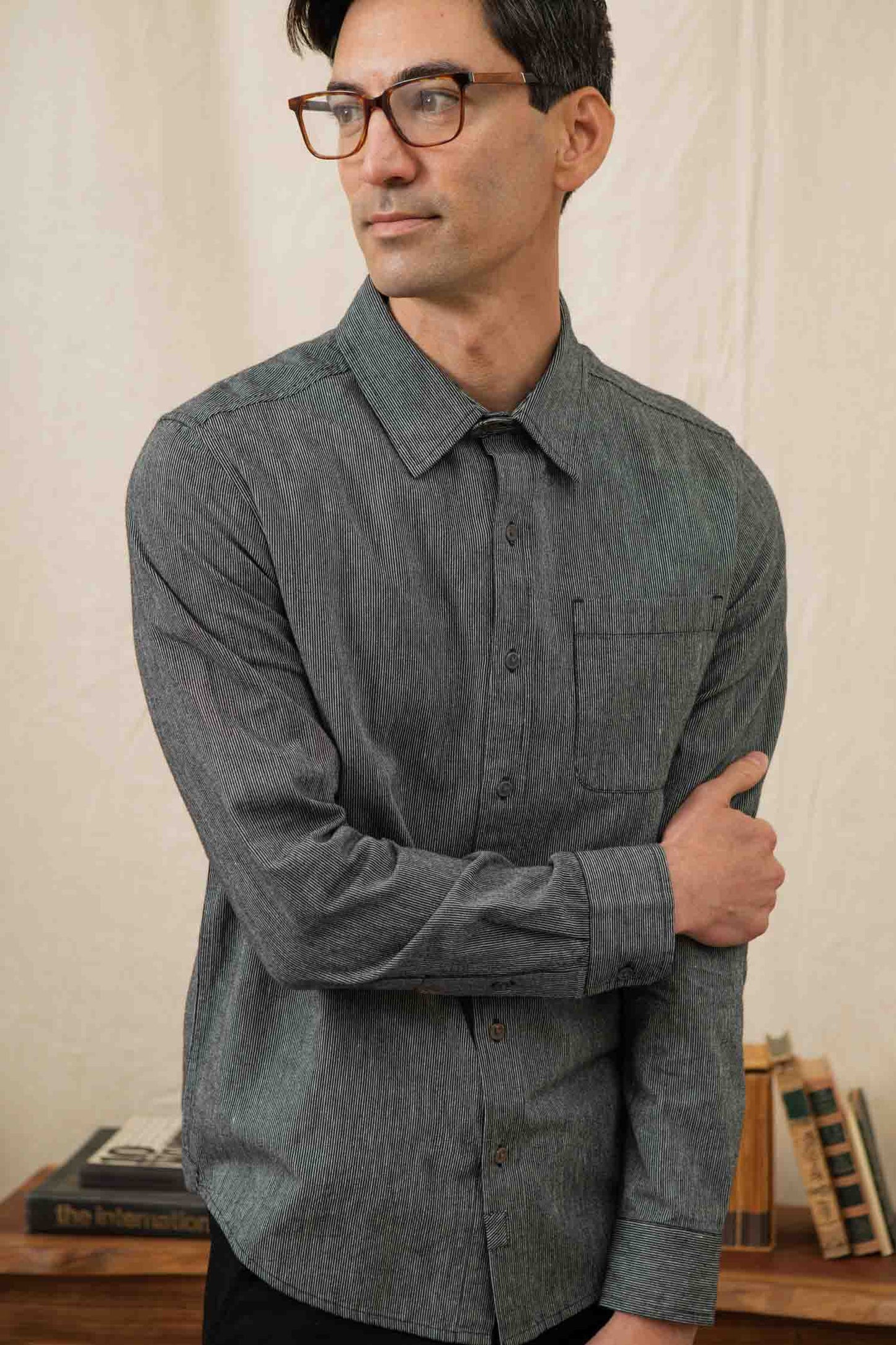 Bridge & Burn Jude Shirt / Onyx Stripe