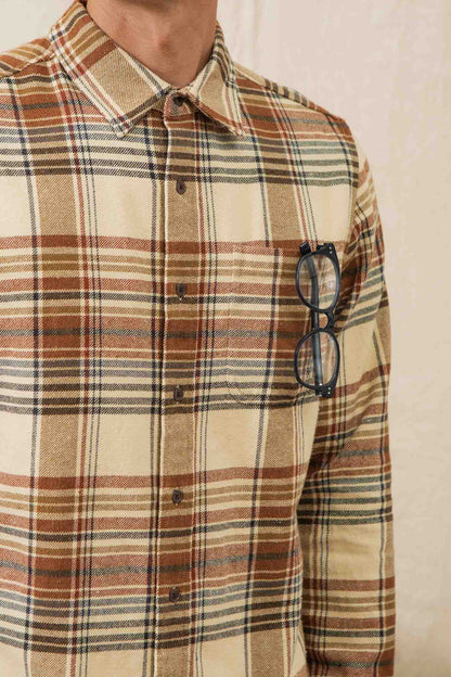 Bridge & Burn Latte Plaid Larson Shirt