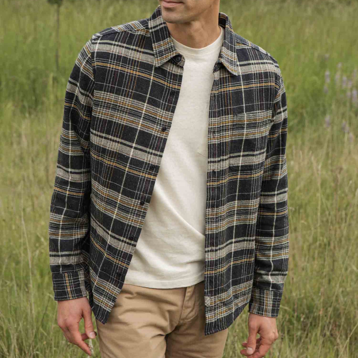 Bridge & Burn Volcanic Plaid Larson Shirt