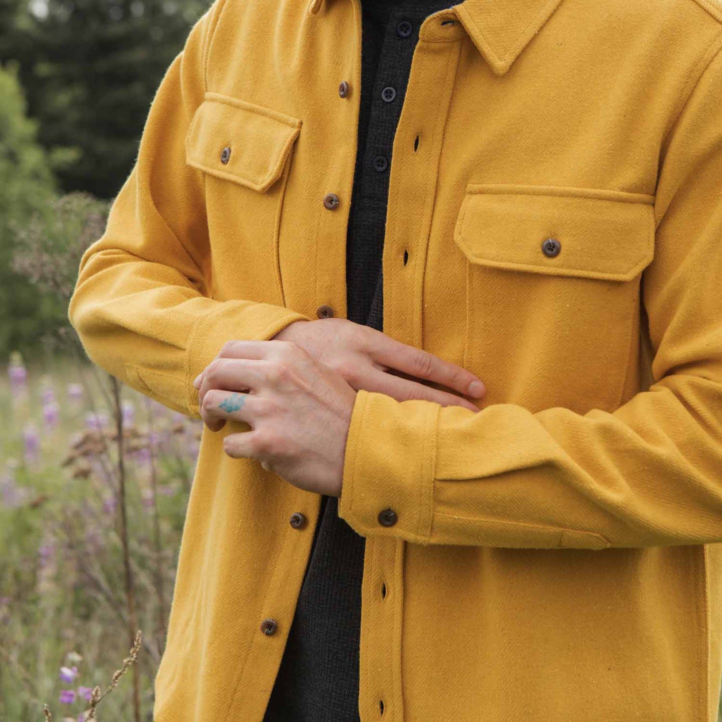 Bridge & Burn Antique Gold Pointer Overshirt