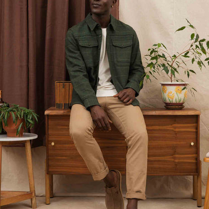 Bridge & Burn Cypress Windowpane Fielding Shirt Jacket