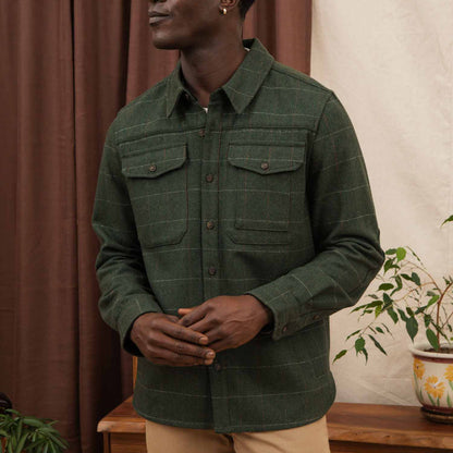 Bridge & Burn Cypress Windowpane Fielding Shirt Jacket