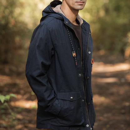 Bridge & Burn Navy Waxed Canvas Marshall Jacket