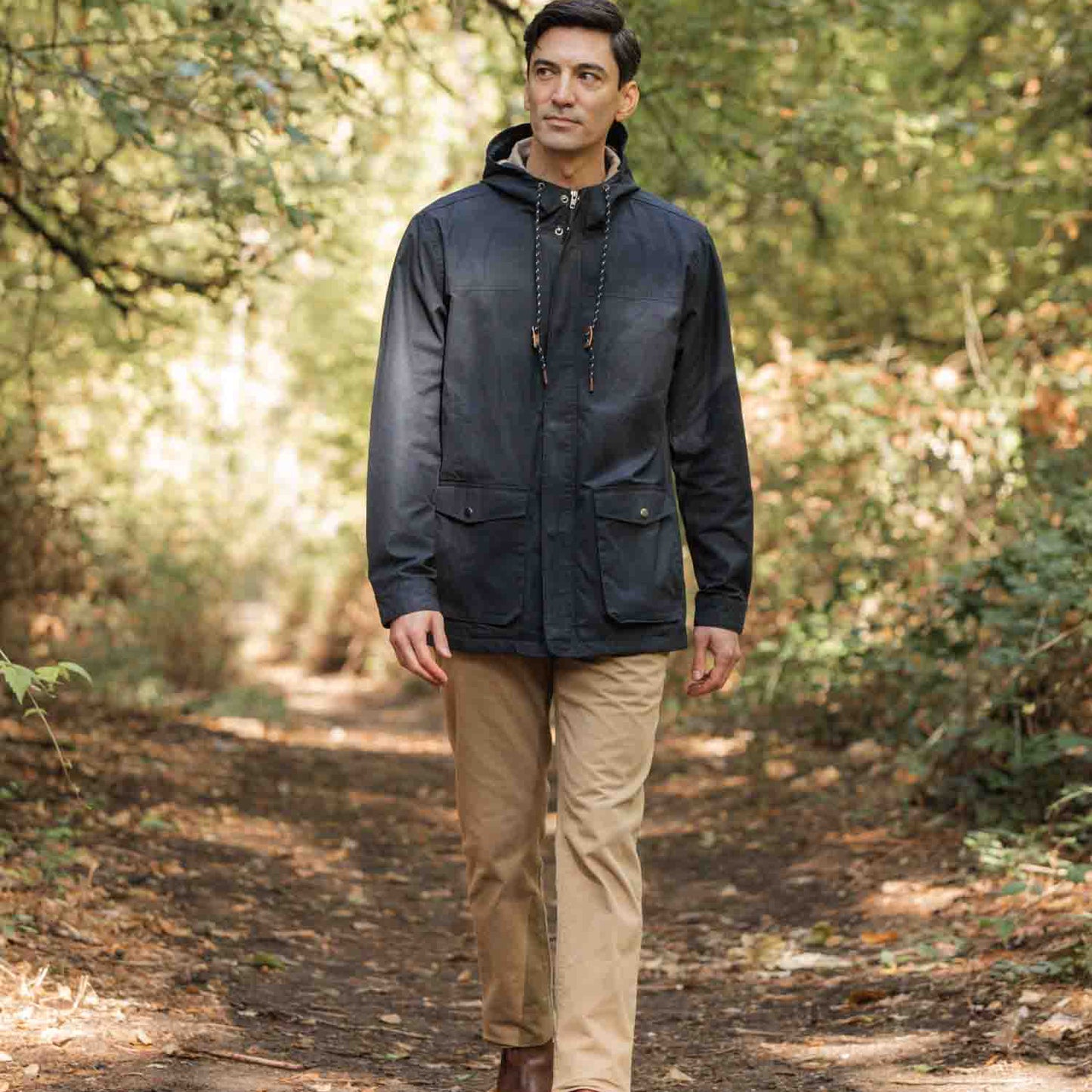 Bridge & Burn Navy Waxed Canvas Marshall Jacket