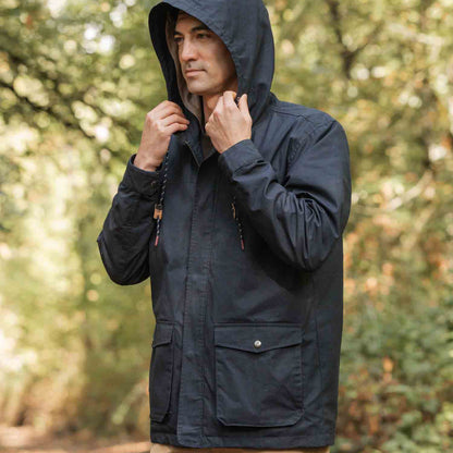 Bridge & Burn Navy Waxed Canvas Marshall Jacket