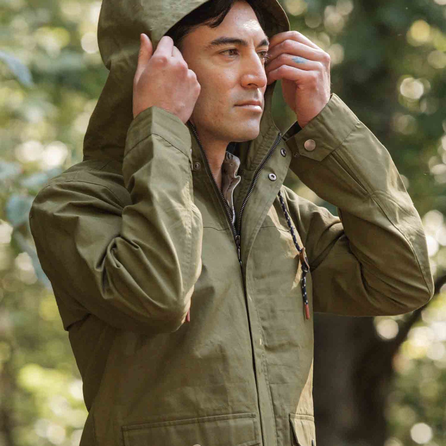 Bridge & Burn Olive Waxed Canvas Marshall Jacket