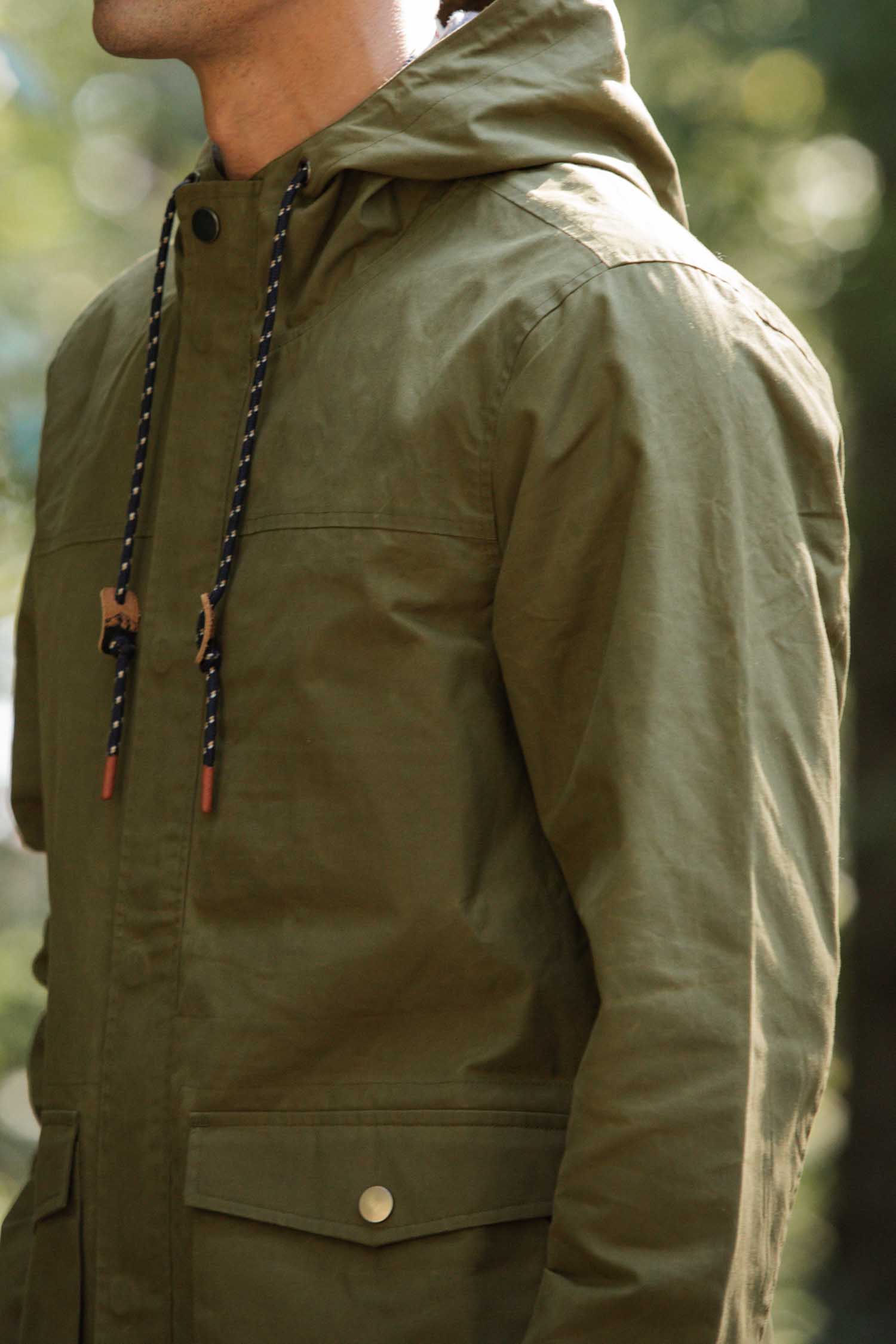 Bridge & Burn Olive Waxed Canvas Marshall Jacket