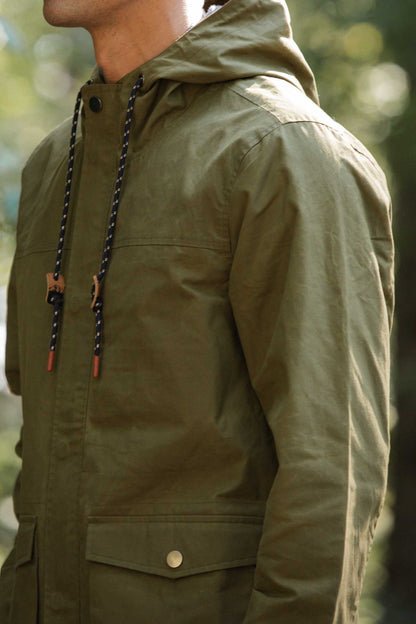 Bridge & Burn Olive Waxed Canvas Marshall Jacket