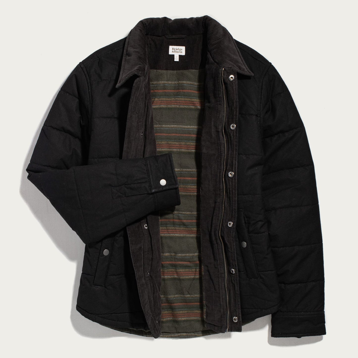 Bridge & Burn Holman Quilted Jacket / Black Canvas