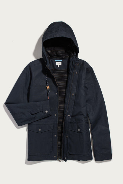 Bridge & Burn Navy Marshall Jacket Waxed Canvas