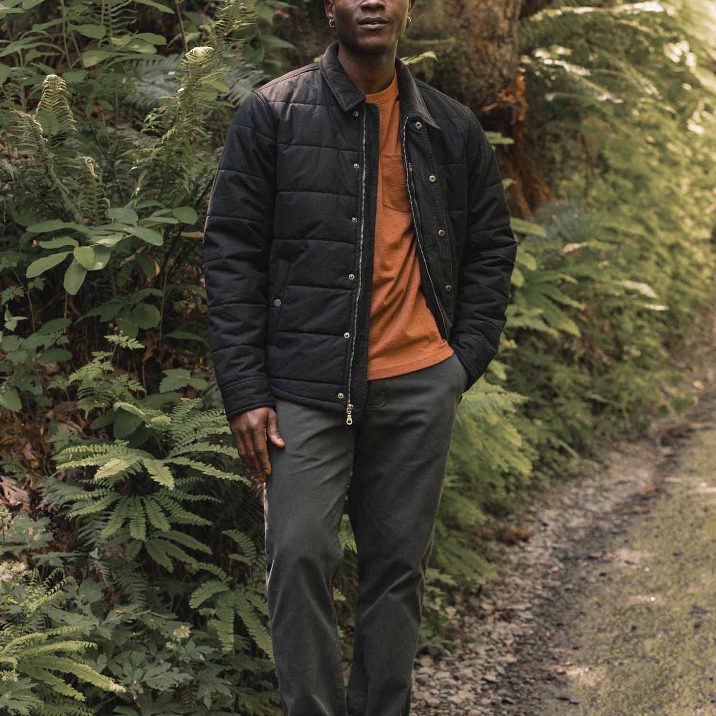 Bridge & Burn Holman Quilted Jacket / Black Canvas