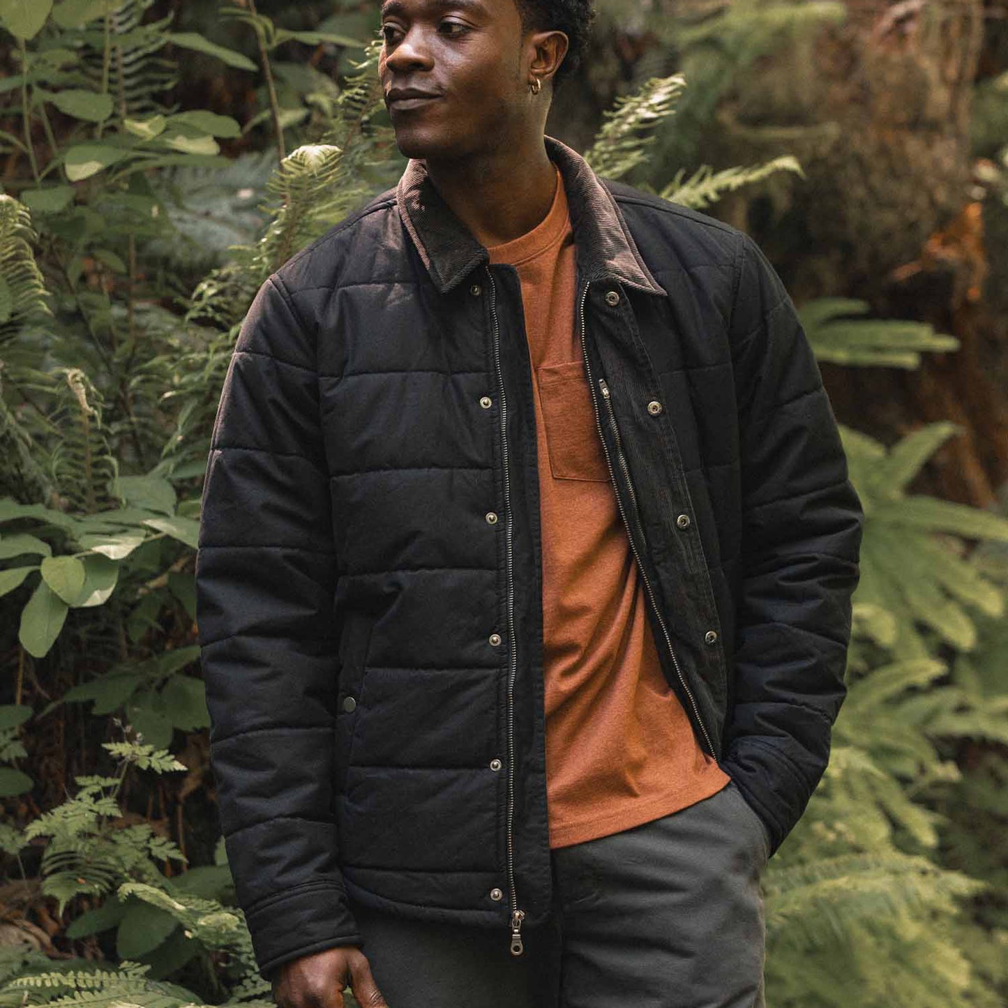 Bridge & Burn Holman Quilted Jacket / Black Canvas