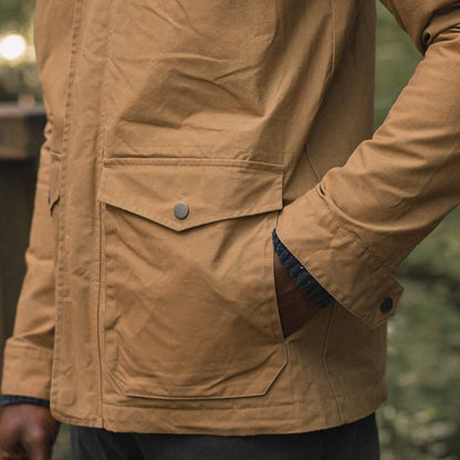 Bridge & Burn Dark Khaki Waxed Canvas Marshall Jacket