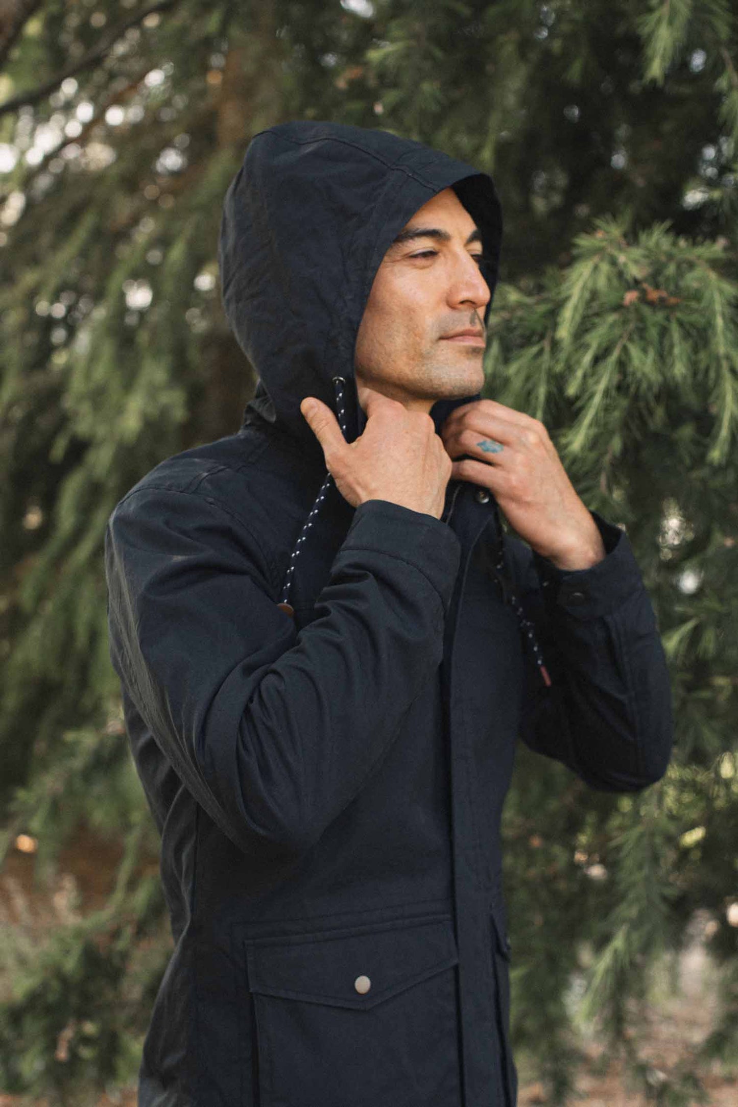 Bridge & Burn Navy Marshall Jacket Waxed Canvas