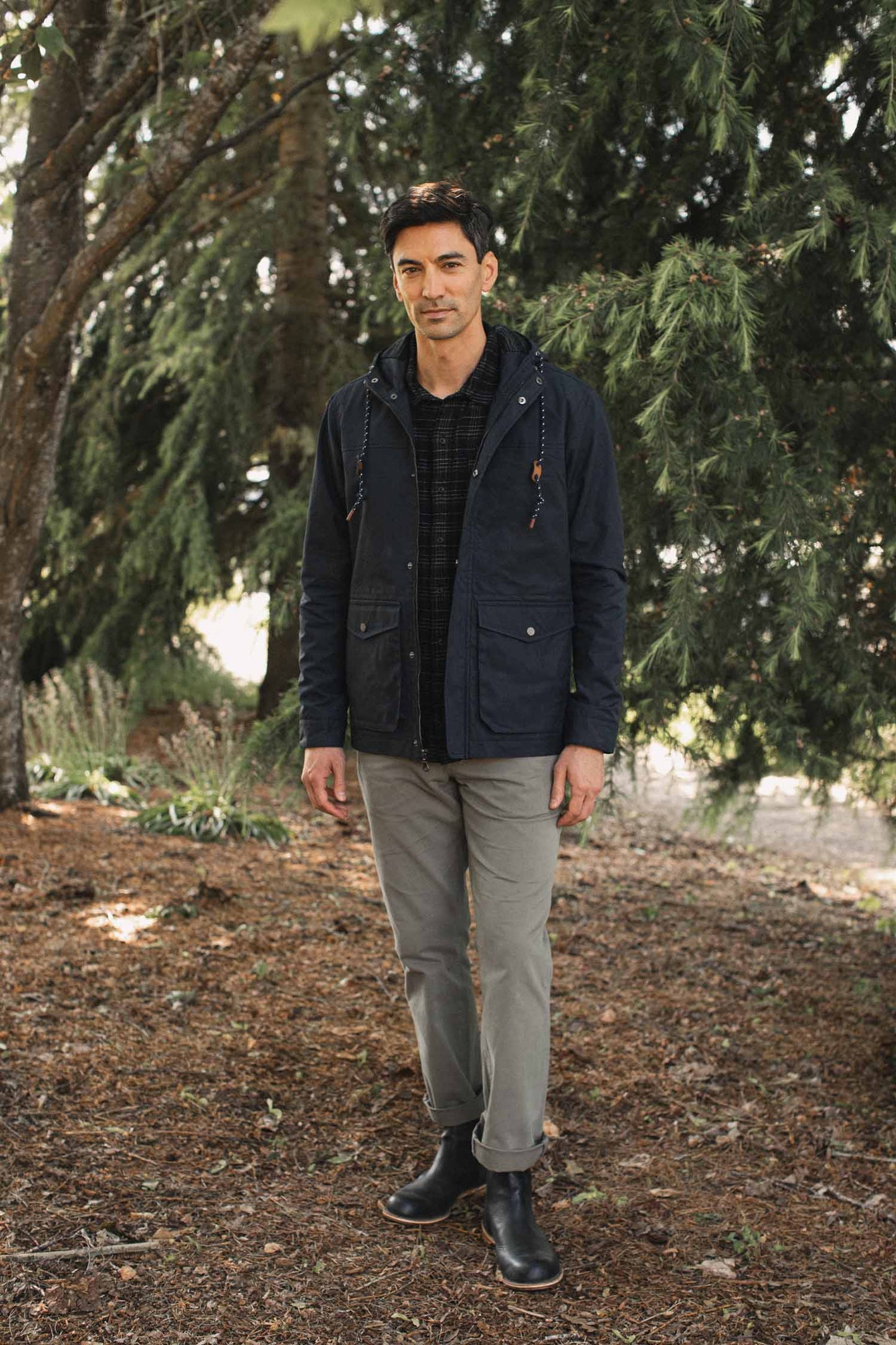 Bridge & Burn Navy Marshall Jacket Waxed Canvas