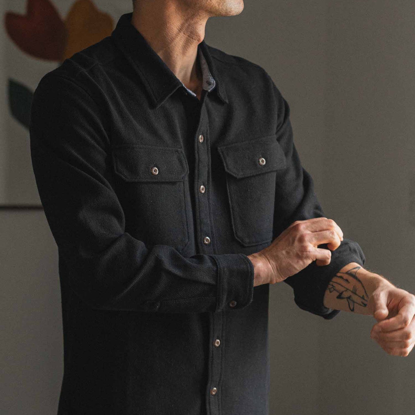 Bridge & Burn Pointer Overshirt / Ink Stone