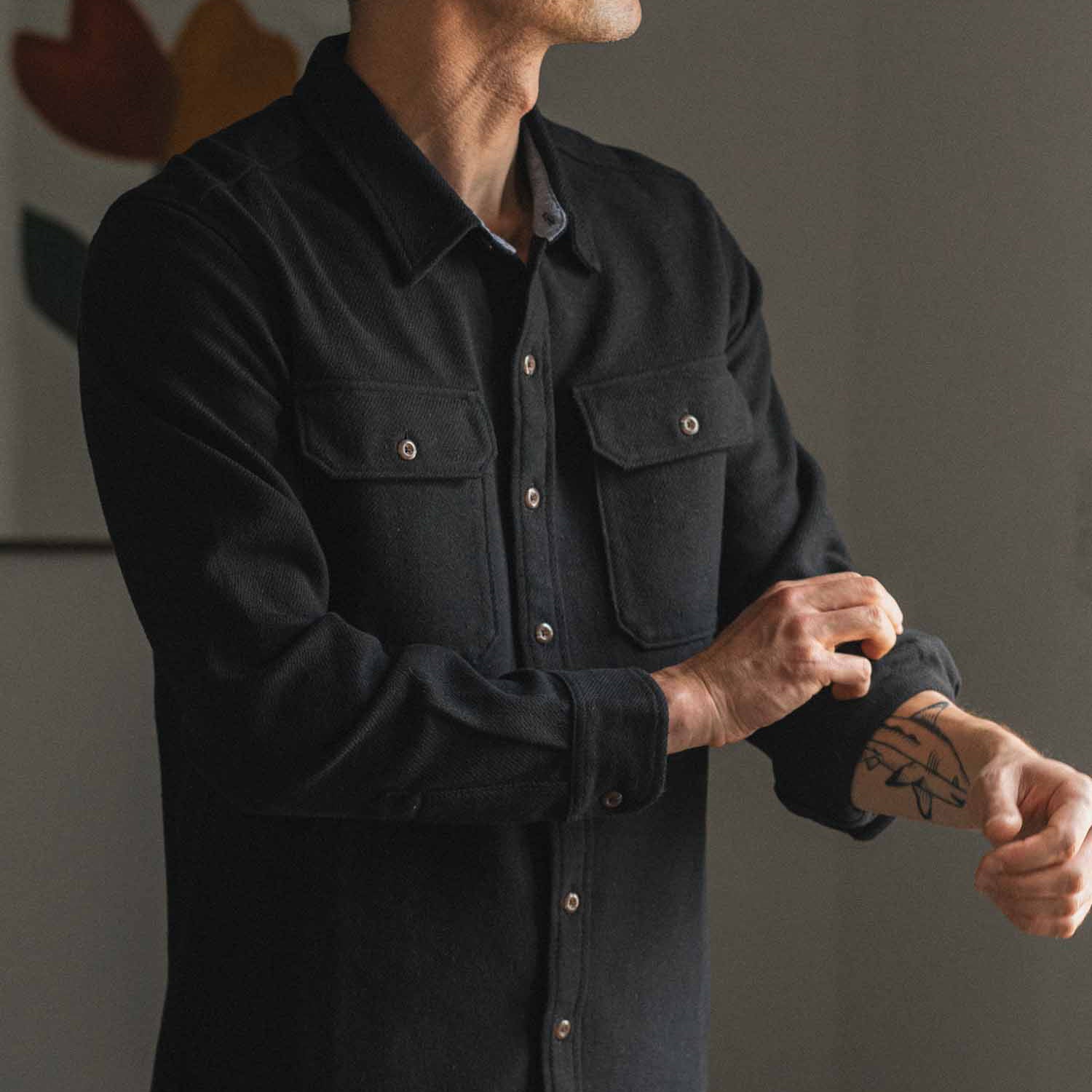 Bridge & Burn Pointer Overshirt / Ink Stone