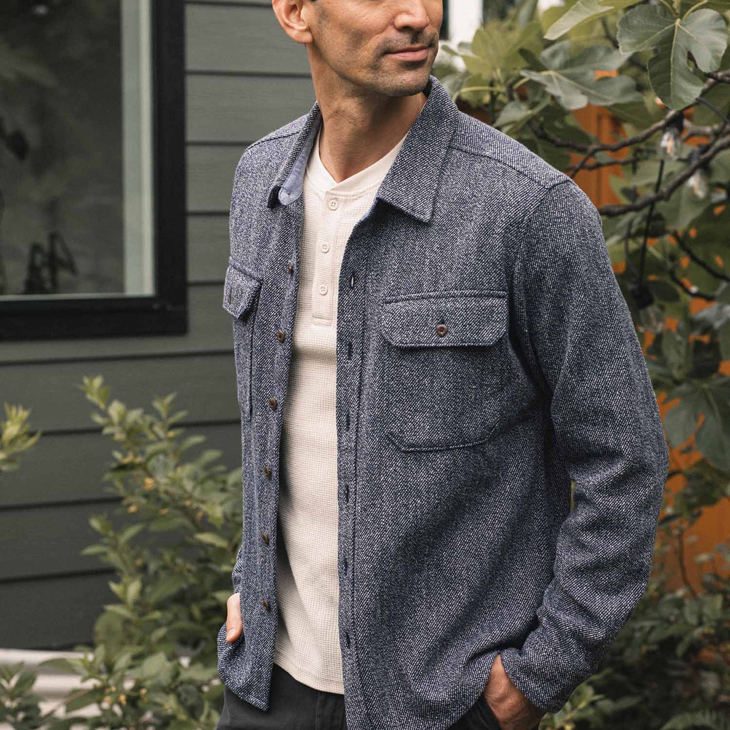 Bridge & Burn Pointer Overshirt / Ocean Marl