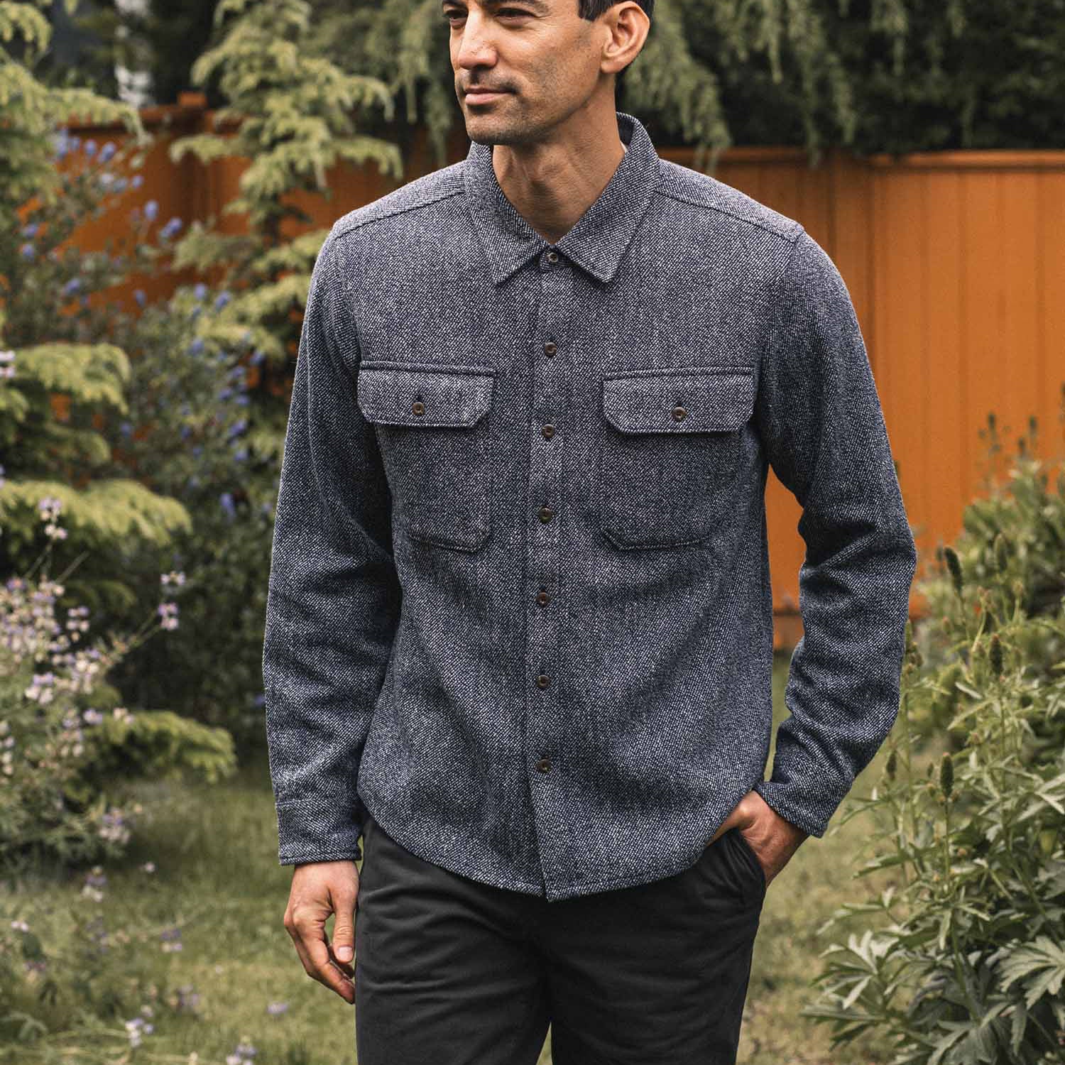 Bridge & Burn Pointer Overshirt / Ocean Marl