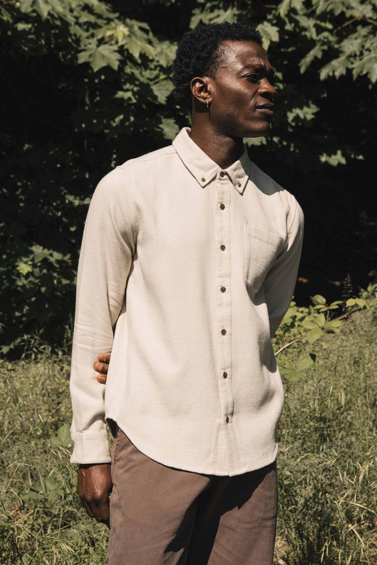 Sutton Slim Shirt / Fawn Flannel