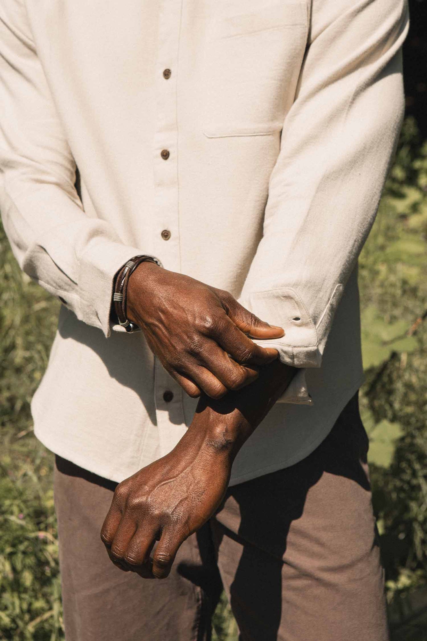 Sutton Slim Shirt / Fawn Flannel