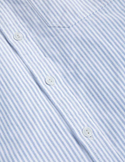 Bridges Oxford Workshirt in Classic Blue Stripe