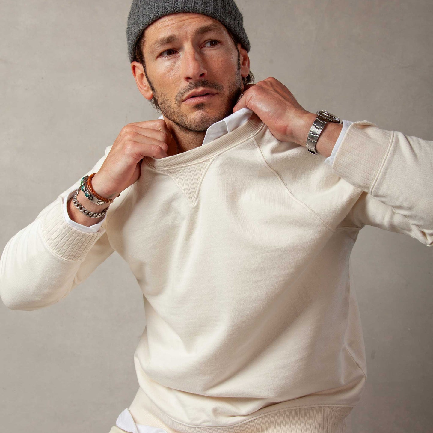 RIVAY Raine French Terry Sweatshirt in Canvas
