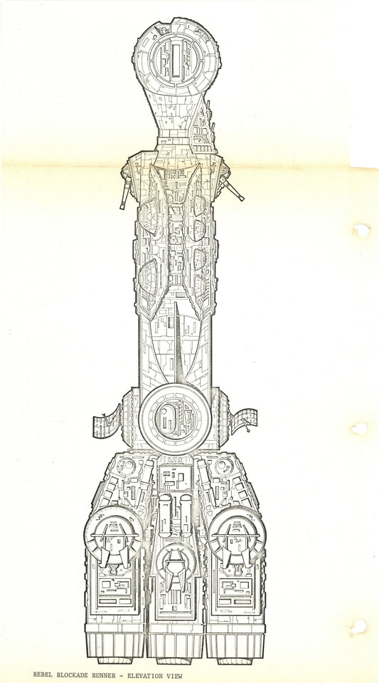 Star Wars: The Empire Strikes Back - Overhead View of Rebel Blockade Runner Print