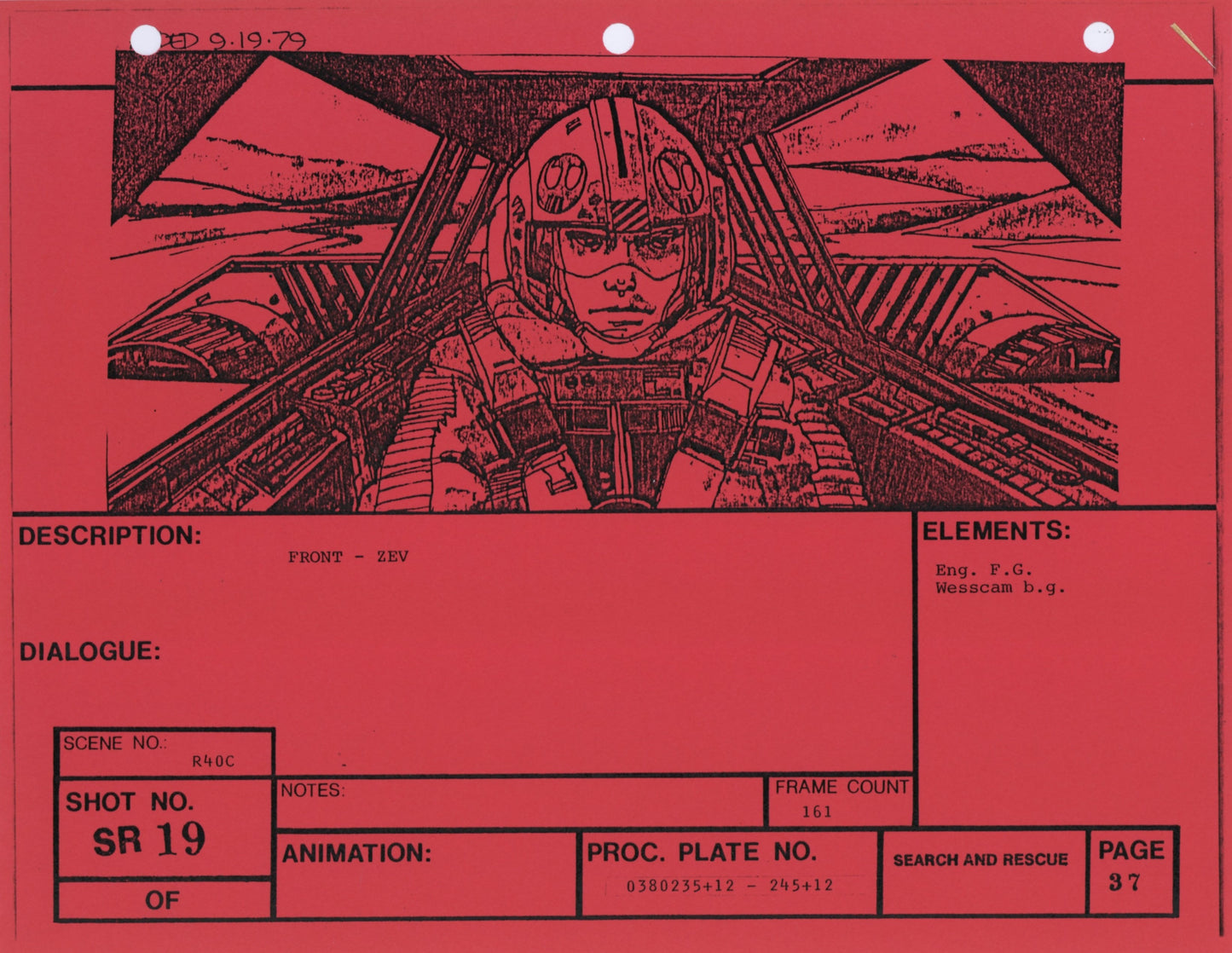 Empire Strikes Back VFX Storyboard: Search and Rescue 19