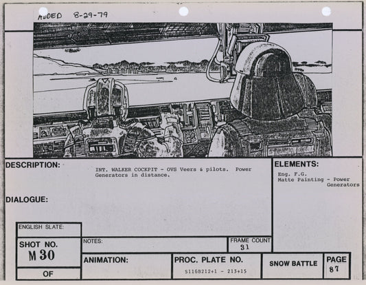 Empire Strikes Back VFX Storyboard: Snow Battle 30