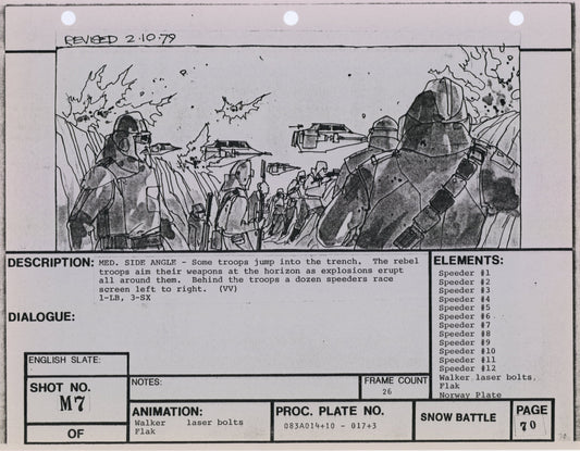 Empire Strikes Back VFX Storyboard: Snow Battle 7