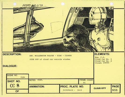 Empire Strikes Back VFX Storyboard: Cloud City 8