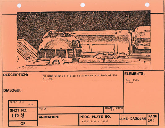 Empire Strikes Back VFX Storyboard: Luke Dagobah 3