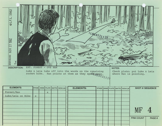 Star Wars: Return of the Jedi - VFX Storyboard: Misc. Forest 4