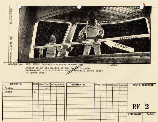Star Wars: Return of the Jedi - VFX Storyboard: Rebel Fleet 2