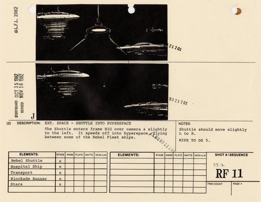 Star Wars: Return of the Jedi - VFX Storyboard: Rebel Fleet 11