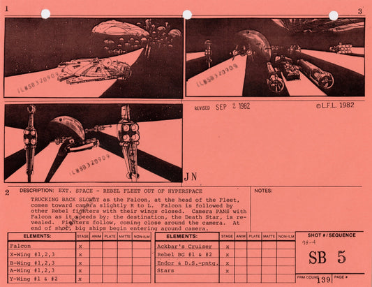 Star Wars: Return of the Jedi - VFX Storyboard: Space Battle 5
