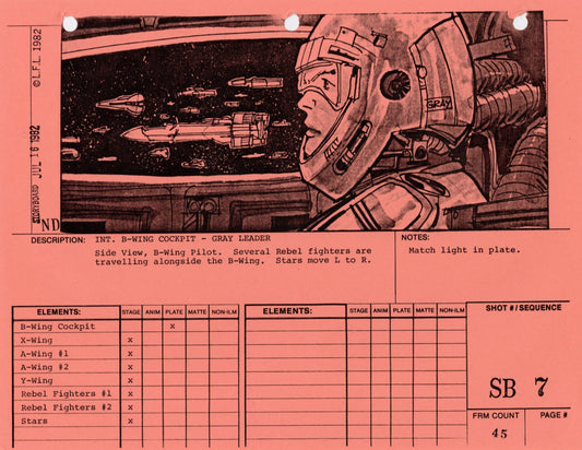 Star Wars: Return of the Jedi - VFX Storyboard: Space Battle 7