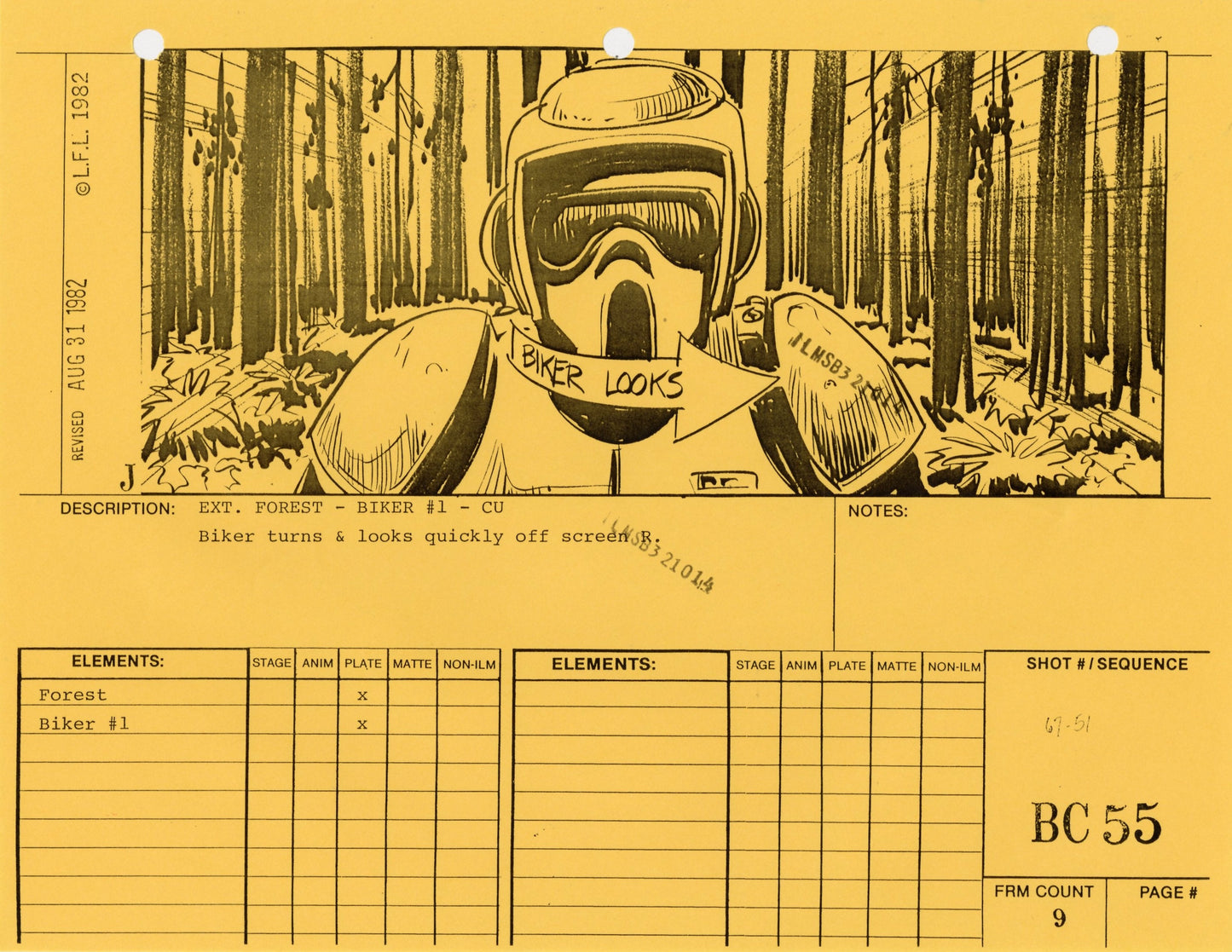 Star Wars: Return of the Jedi - VFX Storyboard: Bike Chase 55