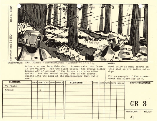 Star Wars: Return of the Jedi - VFX Storyboard: Ground Battle 3