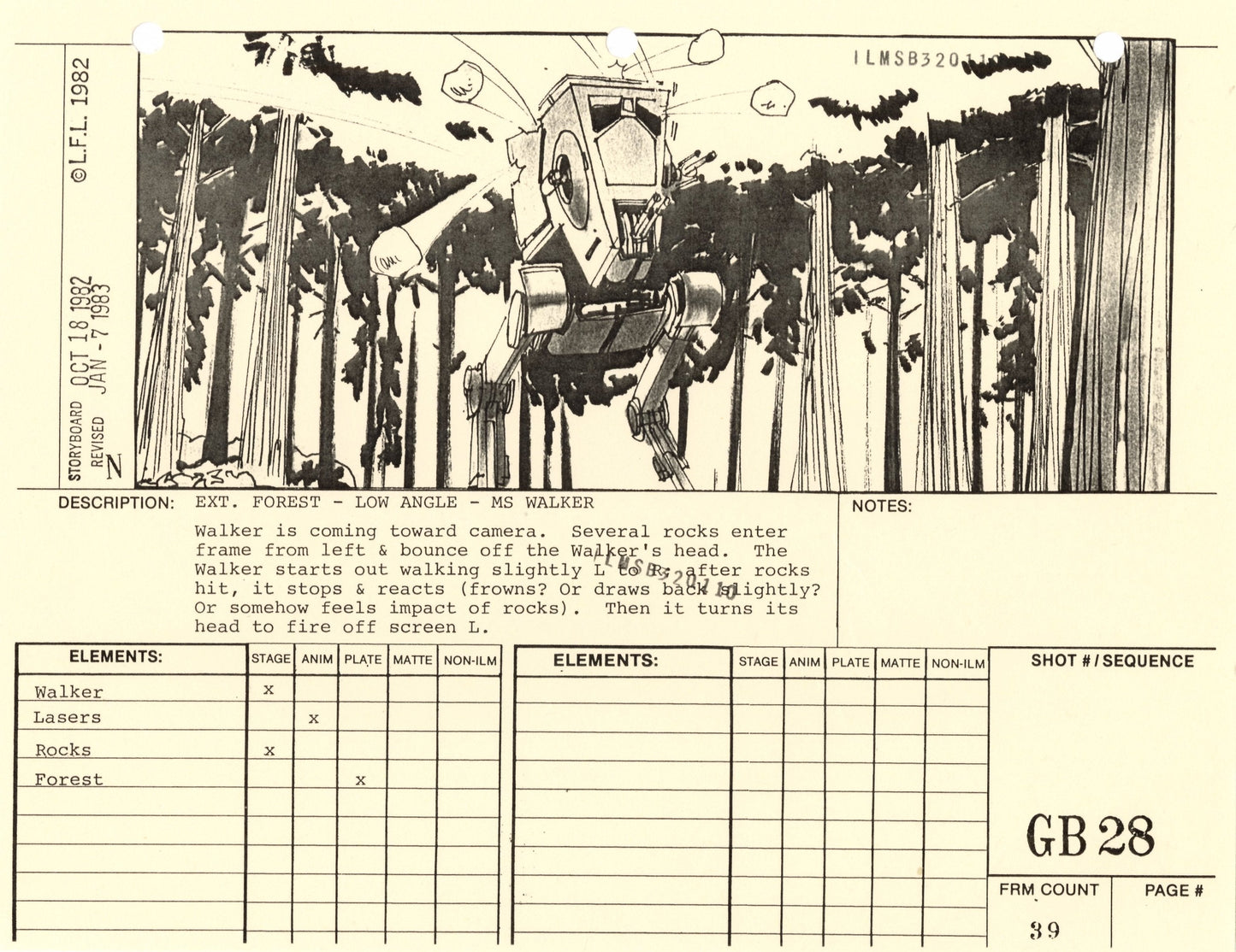 Star Wars: Return of the Jedi - VFX Storyboard: Ground Battle 28