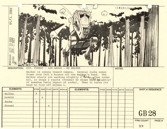 Star Wars: Return of the Jedi - VFX Storyboard: Ground Battle 28