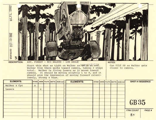 Star Wars: Return of the Jedi - VFX Storyboard: Ground Battle 35