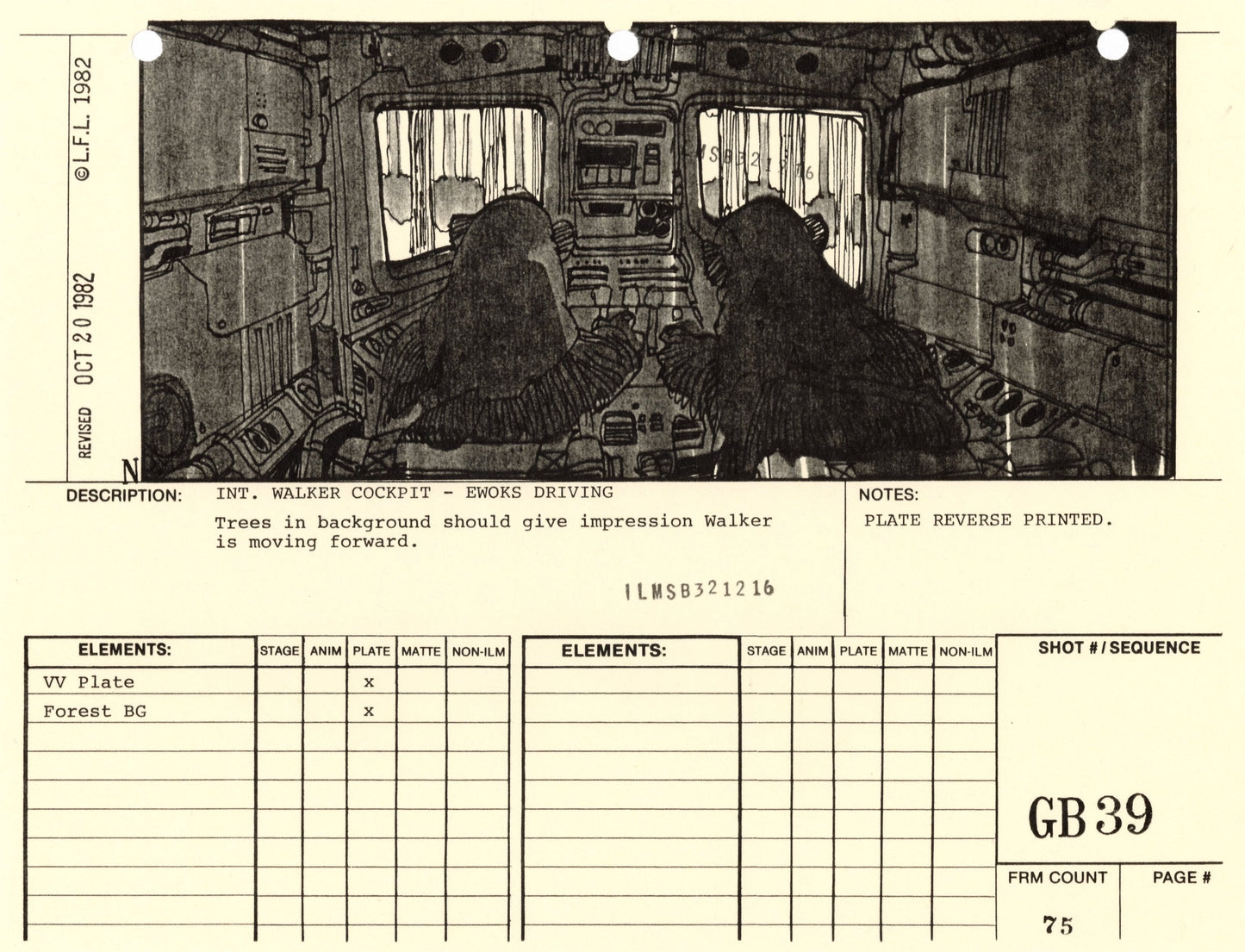 Star Wars: Return of the Jedi - VFX Storyboard: Ground Battle 39