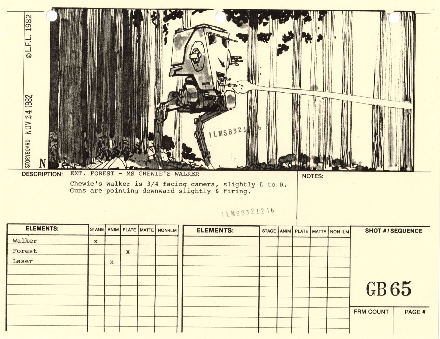 Star Wars: Return of the Jedi - VFX Storyboard: Ground Battle 65
