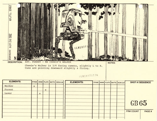 Star Wars: Return of the Jedi - VFX Storyboard: Ground Battle 65