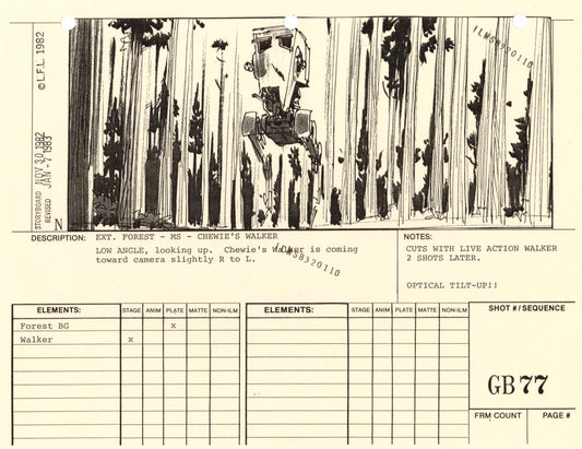 Star Wars: Return of the Jedi - VFX Storyboard: Ground Battle 77